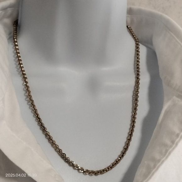 Heidi Klum Gold Tone Link Chain 20" Necklace Minimalist Feminine Classic - Picture 1 of 7